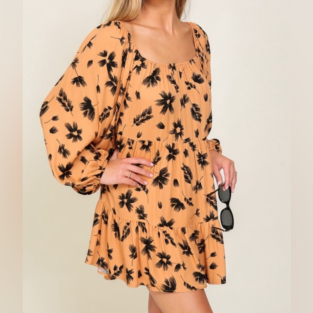 Tiered Long Sleeve Dress